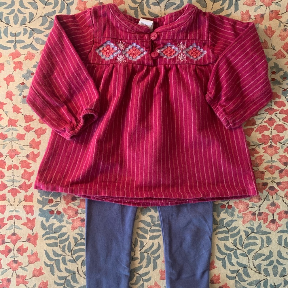 Tea top with leggings